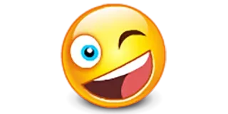 😜 4778f780 絵文字, スマイリー, 漫画, 面白い, ウインク, 幸せ, 表情 telegram sticker