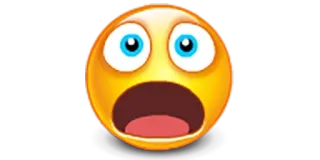 😳 c506722f 絵文字, 怖い, 衝撃, 叫び, 面白い telegram sticker