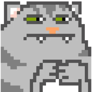 🐱 688c11cf Katze, Tier, Pixelkunst, Aufkleber whatsapp sticker