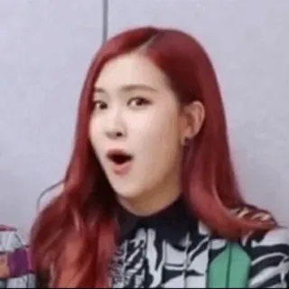 🍟 28b803f7 женщина, удивлена, роза, шокирована, человек, рыжие волосы telegram sticker