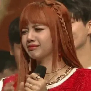 🍕 5896a2e7 Lisa kpop, айдол, плачет, азиатка, певица, женщина telegram sticker