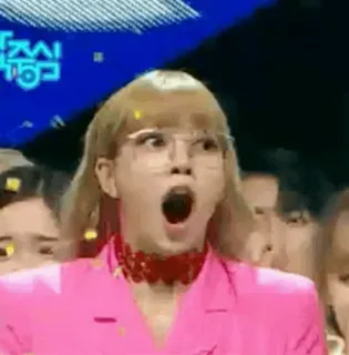🍕 cdbc39c3 Lisa в шоке, открытый рот, k-pop, айдол, знаменитость, смешное лицо telegram sticker