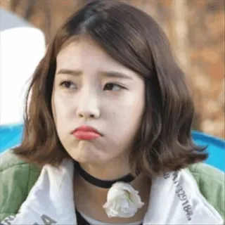 ☁ f8884989 IU 한국, 여자, 유명인, 표정, 가수, 배우 telegram sticker