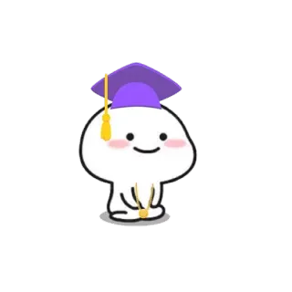 ❤ 4306868c mignon, dessin animé, remise de diplôme, étudiant, diplômé, mascotte telegram sticker