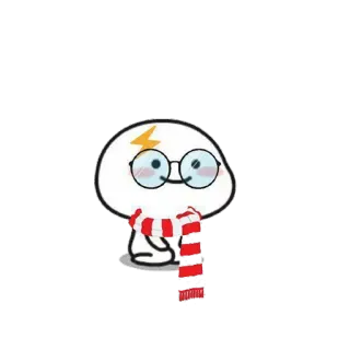 ❤ 5d01cca8 Harry Potter harry potter, sorcier, dessin animé, mignon, écharpe, lunettes telegram sticker