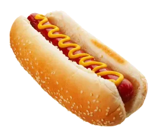 👋 c719f9fd 热狗, 食物, 芥末, 面包, 零食, 快餐 telegram sticker