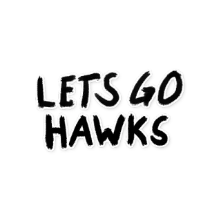 🏒 21f4e939 LETS GO HAWKS 运动, 老鹰, 队, 啦啦队, 加油老鹰 telegram sticker