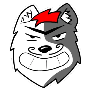 🕵 23924a1c desenho animado, cachorro, animal, lobo, personagem, ilustração telegram sticker