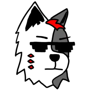 😎 7289da27 desenho animado, cachorro, legal, óculos de sol, animal telegram sticker