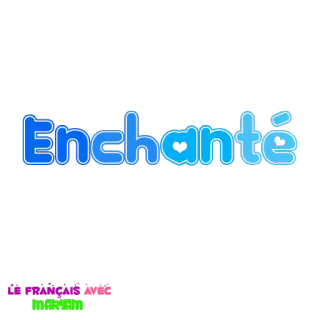 😎 a129cb49 Enchanté Gruß, Französisch, charmant, Hallo, süß telegram sticker