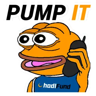 😜 8b7f607a Pepe the Frog PUMP IT Meme, Meme da internet, Pepe, Criptomoeda, Finanças, Mercado de ações telegram sticker