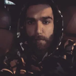 😐 51f9dd10 man, beard, hoodie, portrait, person, selfie telegram sticker