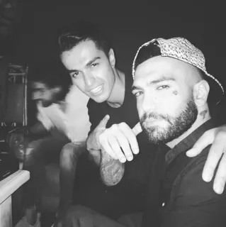 😌 b95081c2 people, men, portrait, friends, black and white, indoor telegram sticker