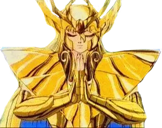 🙏 5d821225 Saint Seiya 动漫, 卡通, 圣斗士星矢, 黄金圣斗士, 处女座沙加, 动漫人物 whatsapp sticker