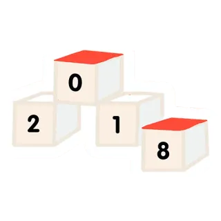 Hoff New Year telegram stickers