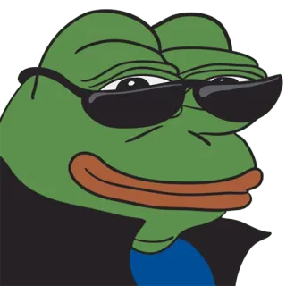 🐸 8d29f19f Pepe the Frog Pepe la rana, Meme, Rana, Meme di internet, Occhiali da sole, Figo telegram sticker