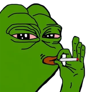💨 9ed6c924 Pepe the Frog Pepe, rana, erba, droghe, cartone animato telegram sticker
