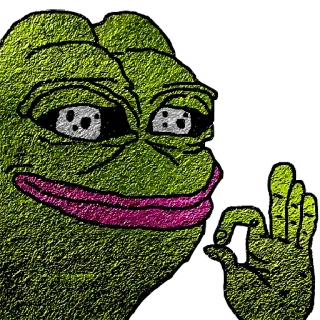 👌 b2c2c193 Pepe the Frog Pepe, rana, meme, gesto offensivo, meme di internet telegram sticker