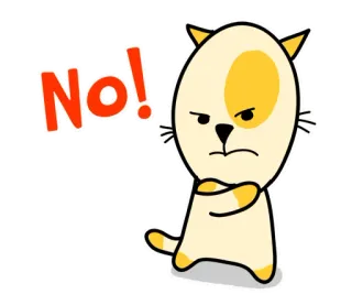 😠 fcb82cdd No! cat, angry, no, dissatisfied, cartoon, expression telegram sticker