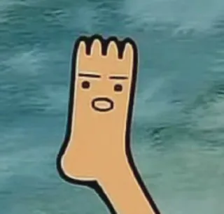 😧 7ef89db8 kaki, kartun, karakter, lucu, anatomi telegram sticker