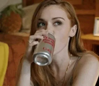 💧 12568f24 I love you so much wanita, minum, soda, rambut merah telegram sticker