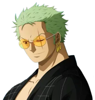 😎 40dd6bc2 Zoro One Piece 动漫, 海贼王, 索隆, 罗罗诺亚·索隆, 角色 telegram sticker