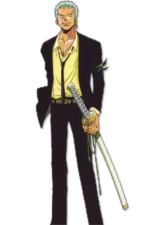 😐 71408779 Roronoa Zoro One Piece 动漫, 海贼王, 罗罗诺亚·索隆, 剑士, 海盗, 角色 telegram sticker