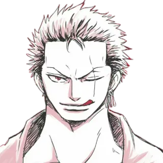 😋 8e246b14 Zoro One Piece 动漫, 海贼王, 索隆, 剑, 海盗, 角色 telegram sticker