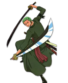 🗡 d0da0568 Zoro One Piece 动漫, 海贼王, 剑, 罗罗诺亚·索隆, 格斗, 漫画 telegram sticker