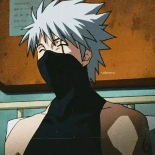 🔥 6e6703fc Kakashi Naruto Anime, Kakashi Hatake, Naruto, Ninja, Maska, Białe włosy, Kreskówka telegram sticker