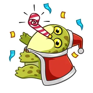 🥳 7137b3f3 tartaruga, celebração, festa, confete, festivo, desenho animado, feriado, apito telegram sticker
