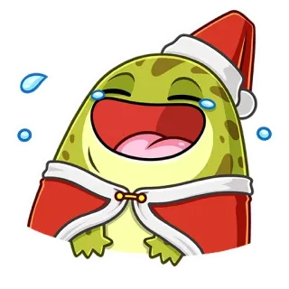 😂 9ab06b4a rã, natal, rindo, gorro de papai noel, desenho animado, festivo telegram sticker