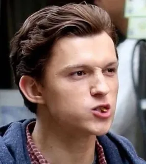 🥀 23d447f2 Tom Holland นักแสดง, ผู้ชาย, คนดัง, สีหน้า, คน telegram sticker