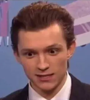 🥀 5e8ee4c7 Tom Holland ทอม ฮอลแลนด์, มีม, ตลก, คนดัง, นักแสดง, สีหน้า telegram sticker