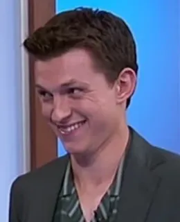 🥀 afb43ec4 Tom Holland นักแสดง, คนดัง, ภาพเหมือน, ผู้ชาย, ยิ้ม telegram sticker