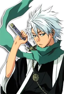 😒 d2bd5f76 Toshiro Hitsugaya Bleach anime, manga, sword, character telegram sticker