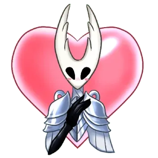 💖 4dbc5284 The Knight Hollow Knight hollow knight, the knight, video game, heart, cute telegram sticker