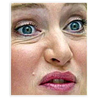 😣 09eeba5c 脸, 女人, 表情, 特写, 眼睛 telegram sticker