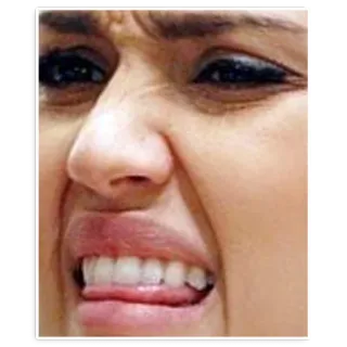 😁 b3d9b5e2 脸, 表情, 厌恶, 女人, 鬼脸 telegram sticker