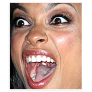 😛 e0bc582e 脸, 女人, 表情, 搞笑, 张嘴, 傻 telegram sticker