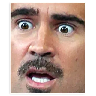 😳 fcfa7b18 脸, 男人, 表情, 震惊, 特写 telegram sticker