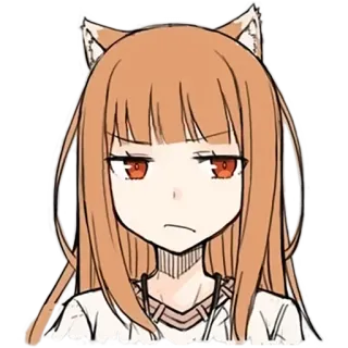 😤 370e87ae anime, cat ears, girl, smug, expression, cartoon telegram sticker