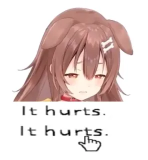 🤕 367d0609 Inugami Korone It hurts. It hurts. anime, hund, traurig, vtuber, korone, süß, virtueller youtuber telegram sticker