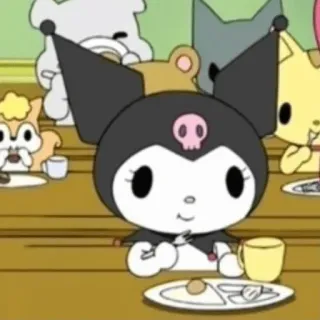 🙃 187e9eb6 Kuromi Kuromi, Sanrio, Cartone animato, Kawaii, Carino, Personaggio, Anime telegram sticker
