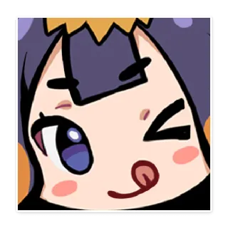 😉 9265686b Cartone animato, Carino, Occhi, Occhiolino, Lingua telegram sticker