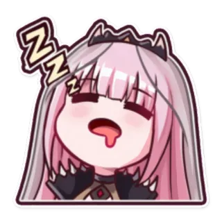 😴 f9fff9db ZZZ dormire, anime, kawaii, stanco telegram sticker