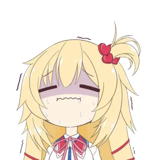 😖 3dcc2291 Аниме, Мультфильм, Персонаж, Эмоция, Пот, В стрессе, Нервный telegram sticker