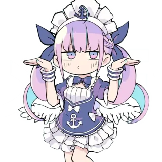 😗 3e36c6f6 Аниме, Милый, Горничная, Чиби telegram sticker