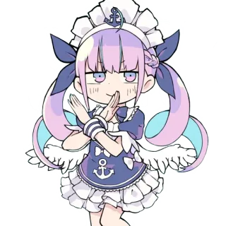 🙂 a15a80c9 Аниме девушка, Чиби, Горничная, Милый, Якорь telegram sticker