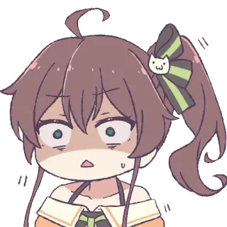 😳 bd86ab58 Аниме, Мультфильм, Стикер, В замешательстве, Девушка telegram sticker